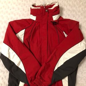 red Columbia winter coat